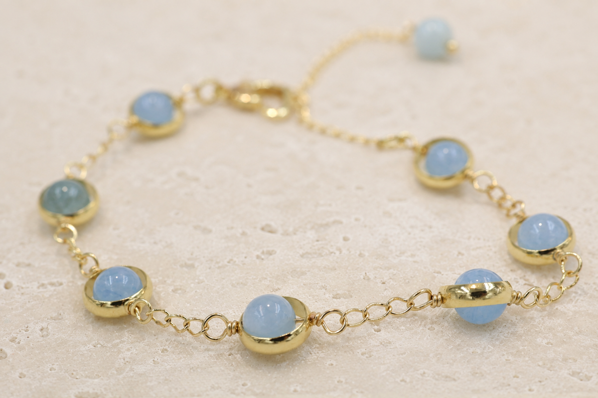 Aquamarine Orb Bracelet