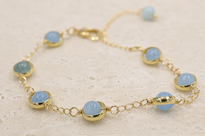 Aquamarine Orb Bracelet
