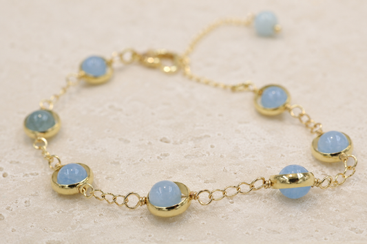 Aquamarine Orb Bracelet