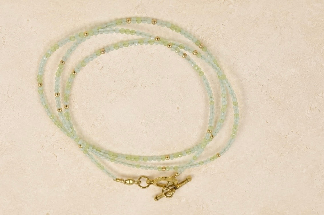 Cat Eye Wrap Bracelet (Pistachio)