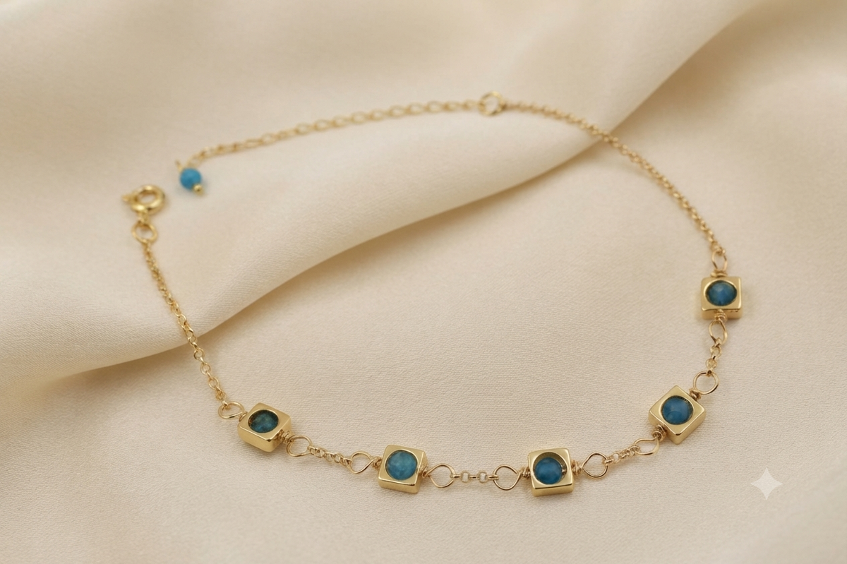 Apatite Petite Drop Bracelet