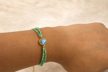 Emerald Halo Bracelet