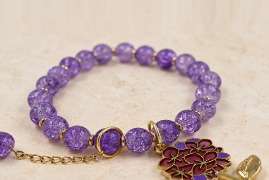 Lavender Crackle Bracelet